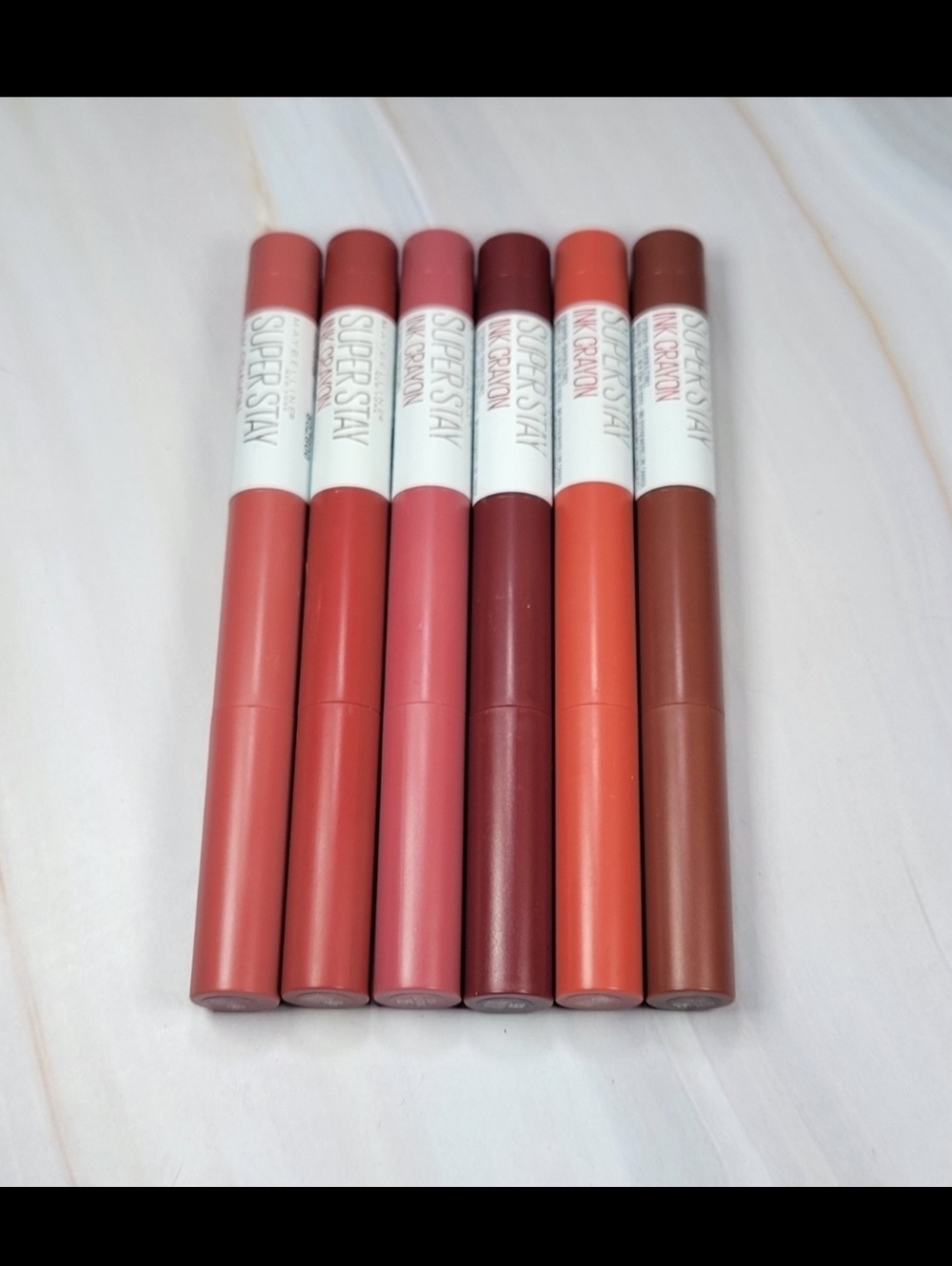 Maybelline 6 Piece Super Stay Ink Crayon Lipstick Bundle NEW!